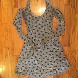 🦄 3/$15 SALE! Polka Dot Cold Shoulder Mini Dress